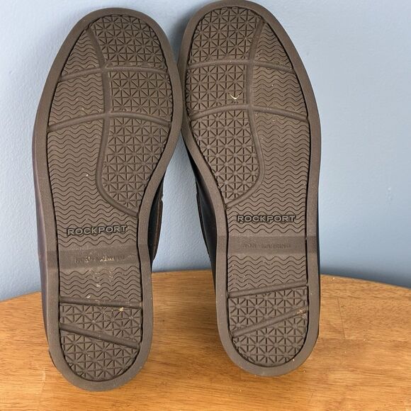Rockport Men’s Brown Leather Slip On Loafers Size 8 Wide main image 4